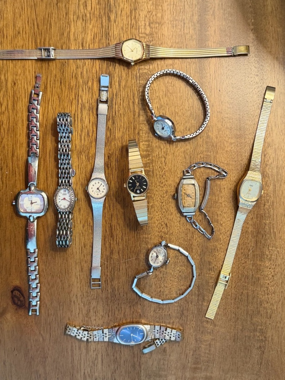 Gold Silver tone Vintage Women's Bracelet Watches Lot Seiko Timex Waltham more